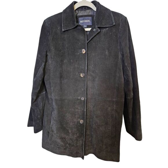 Bernardo black suede jacket.  Size M. - Picture 1 of 4